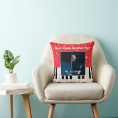 ピアノ最高の先生エバーピアノ鍵写真 クッション (椅子)