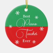 ピアノ最高の先生エバーピアノ鍵写真 セラミックオーナメント (正面)