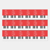 ピアノ最高の先生エバーピアノ鍵雪片 ラッピングペーパーシート (正面3)