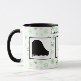 ピアノ最高の先生Ever Photo Christmas Holidays マグカップ