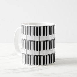 ピアノ柄 コーヒーマグカップ