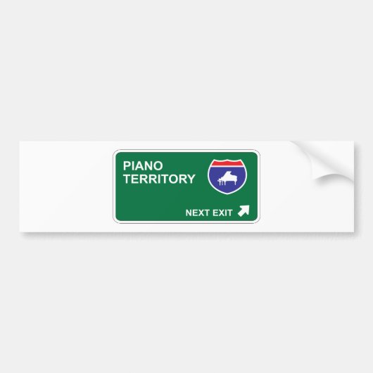 ピアノ次の出口 バンパーステッカー (正面)