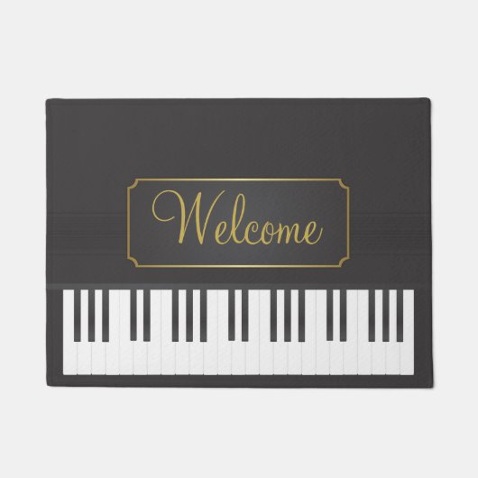 ピアノ歓迎 ドアマット (正面)