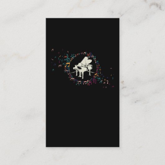ピアノ演カラフル奏楽音楽先生 名刺 (正面)