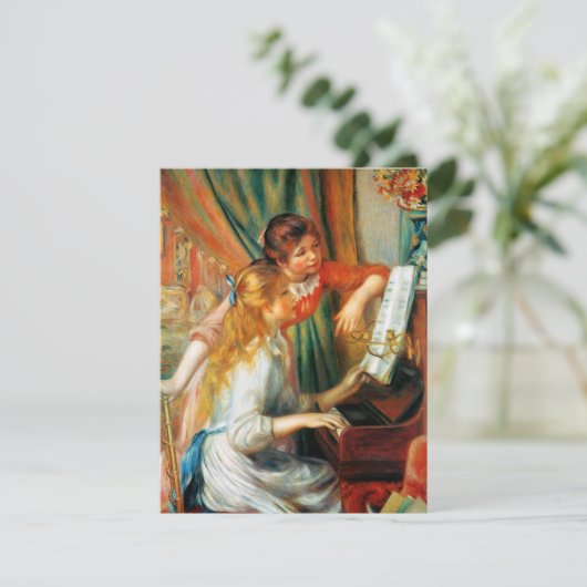 ピアノ演奏会の招待状のルノアールの女の子 招待状 (スタンド正面)