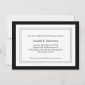 ピアノ演奏会の招待状の真珠および花 招待状 (裏面)