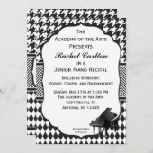 ピアノ演奏会の招待状 招待状 (正面/裏面)