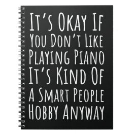 ピアノ演奏者への面白いブラックギフト　ピアニストのユーモア ノートブック