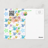 ピアノ熱狂するドラゴンが日はがきを持って素晴らしいる ポストカード (裏面)