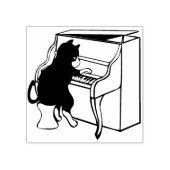 ピアノ猫のアートスタンプ ラバースタンプ (インプリント)