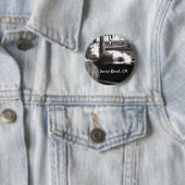 ピアノ猫のベニスのビーチカリフォルニア写真撮影 缶バッジ (インサイチュ)