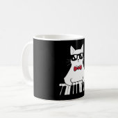 ピアノ猫 コーヒーマグカップ (正面左)