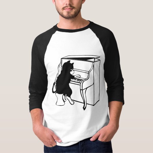 ピアノ猫Tシャツ Tシャツ (正面)