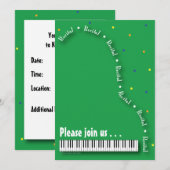 ピアノ発表会のご案内 招待状 (正面/裏面)