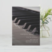 ピアノ発表会 クラシック ミニマル 招待状 (スタンド正面)