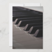 ピアノ発表会 クラシック ミニマル 招待状 (裏面)