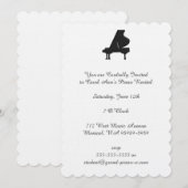 ピアノ発表会 招待状 (正面/裏面)