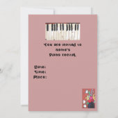 ピアノ発表会II 招待状 (裏面)