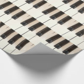 ピアノ白黒鍵ギフトラッピング紙 ラッピングペーパー (角)