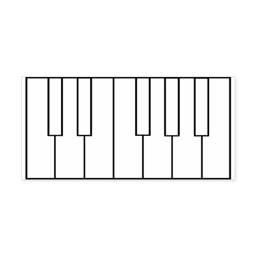 ピアノ空白のまたはキーボードの鍵 ラバースタンプ (インプリント)