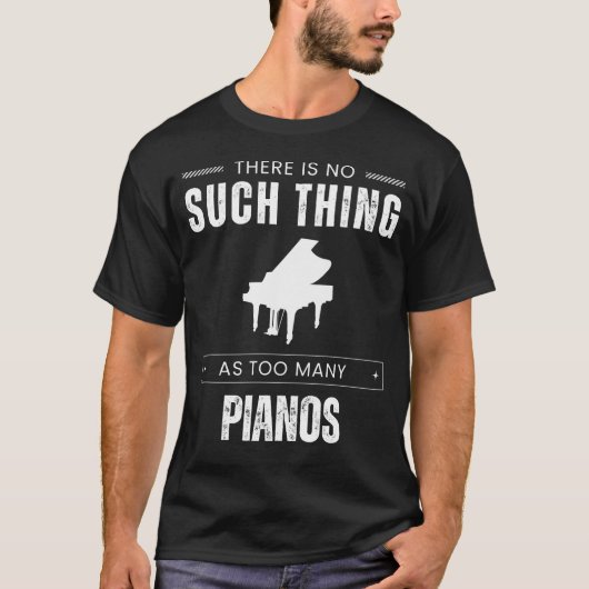 ピアノ笑わされるTシャツ – 男に限る Tシャツ (正面)