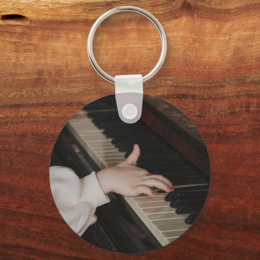ピアノ素晴らしのアートワーク キーホルダー (正面)