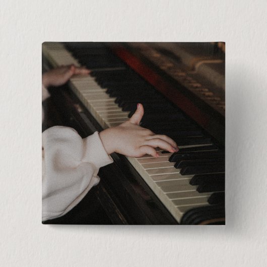 ピアノ素晴らしのアートワーク 缶バッジ (正面)