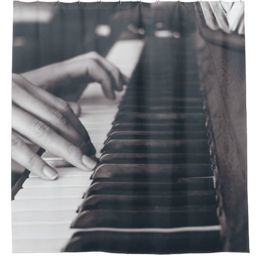ピアノ素晴らしデザイン シャワーカーテン (正面)