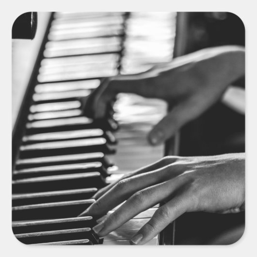 ピアノ素晴らし スクエアシール (正面)