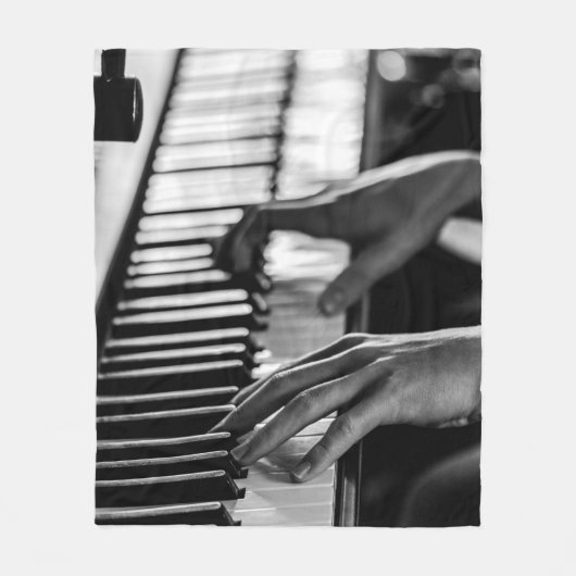 ピアノ素晴らし フリースブランケット (正面)