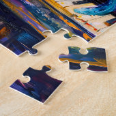 ピアノ絵を描で寝る猫の ジグソーパズル (側面)