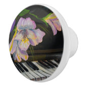 ピアノ絵を描の陶製ノブ セラミックノブ (右)