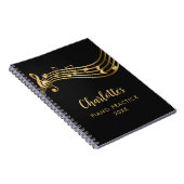 ピアノ練習用ゴールドミュージックノート教師＆生徒 ノートブック (右側)