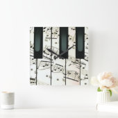 ピアノ装飾用クッション スクエア壁時計 (ホーム)