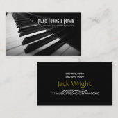 ピアノ調律修理音楽教師事業 名刺 (正面/裏面)