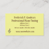 ピアノ調律師の名刺 名刺 (裏面)
