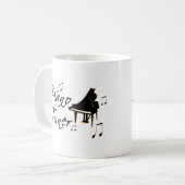 ピアノ調律師のwitihの茶色がかったオレンジペダルおよびトリム コーヒーマグカップ (正面左)