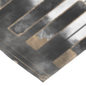 ピアノ鍵およびノート-水彩画および金ゴールド テーブルクロス