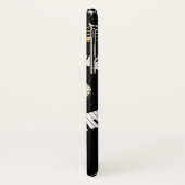 ピアノ鍵および金ゴールド音楽ノート Case-Mate iPhoneケース (裏面/左)
