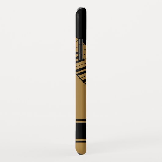 ピアノ鍵および金ゴールド音楽ノート Case-Mate iPhoneケース (裏面/右)