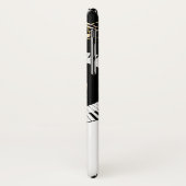 ピアノ鍵および金ゴールド音楽ノート Case-Mate iPhoneケース (裏面/左)