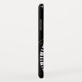 ピアノ鍵および金音楽ノート Case-Mate iPhoneケース (裏面/右)