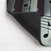 ピアノ鍵および音楽ノート マウスパッド (コーナー)