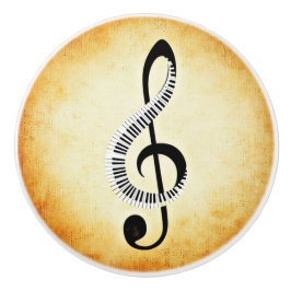 ピアノ鍵および音符のノブ セラミックノブ