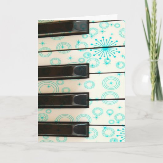 ピアノ鍵とアクアサークル カード (正面)