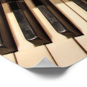 ピアノ鍵とピンブロック ポスター (角)