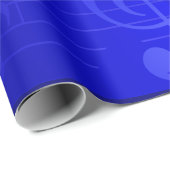 ピアノ鍵とブルーエフェクト音符 ラッピングペーパー (ロールコーナー)