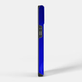 ピアノ鍵とブルーエフェクト音符 iPhoneケース (右側面)