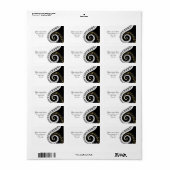 ピアノ鍵と楽譜 ラベル (フルシート)