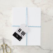 ピアノ鍵と猫足の足 ギフトタグ (より糸付き)